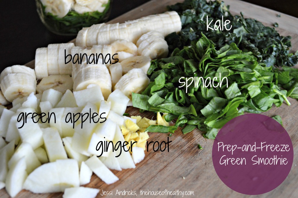 prepped green smoothie