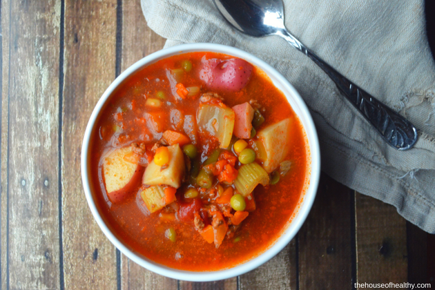 Healthy and Hearty Hamburger Soup - The House of Healthy